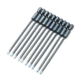 thumbnail image 3 of Graflsoa 10-Piece S2 Alloy Steel Slotted Screwdriver Bits Set, High Torque Magnetic Tips, 10cm Length, SL3, Blue, 1/4 Inch Drive, Durable and Impact-Resistant, 3 of 6
