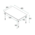 thumbnail image 5 of Pemberly Row Contemporary Wood Dining Table in Smokey White and Dark Gray, 5 of 8