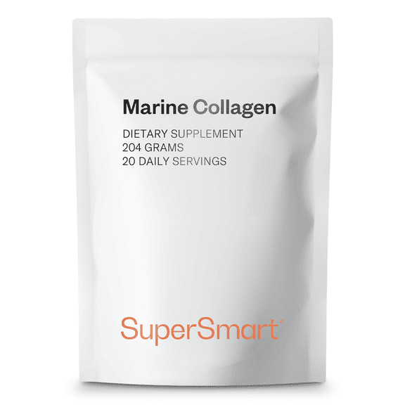 SuperSmart - Marine Collagen Powder - Natural Supplement - Patented & Hydrolized | Non-GMO & Gluten Free - 100mg