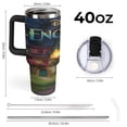 thumbnail image 2 of Encanto 40 Oz Tumbler with Handle And Straw, Stainless Steel Double Wall Vacuum Insulated Coffee Cup Travel Mug for Gym, Outdoors, Commute, Work, 2 of 8