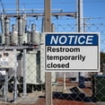 thumbnail image 7 of Weatherproof ANSI Restroom Closed Out of Order Sign (Restroom temporarily closed) 8 in" x 12 in" UV Resistant Indoor Outdoor Workplace Insdustrial Caution Danger Warning Sign, 7 of 7