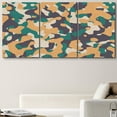 thumbnail image 1 of PixonSign Canvas Print Wall Art Set Orange, Green, Tan & Gray Camouflage Display Abstract Patterns Digital Art Modern Art Chic Urban Multicolor Ultra for Living Room, Bedroom, Office - 16"x24"x3, 1 of 5