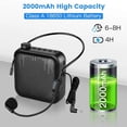 thumbnail image 3 of Portable Voice Amplifier Megaphone Mini Audio Speaker With Microphone Recharable Ultralight Loudspeaker For Teachers, 3 of 6