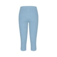 Capri Pants for Women Stretchy High Waisted Pull On Denim Capri ...