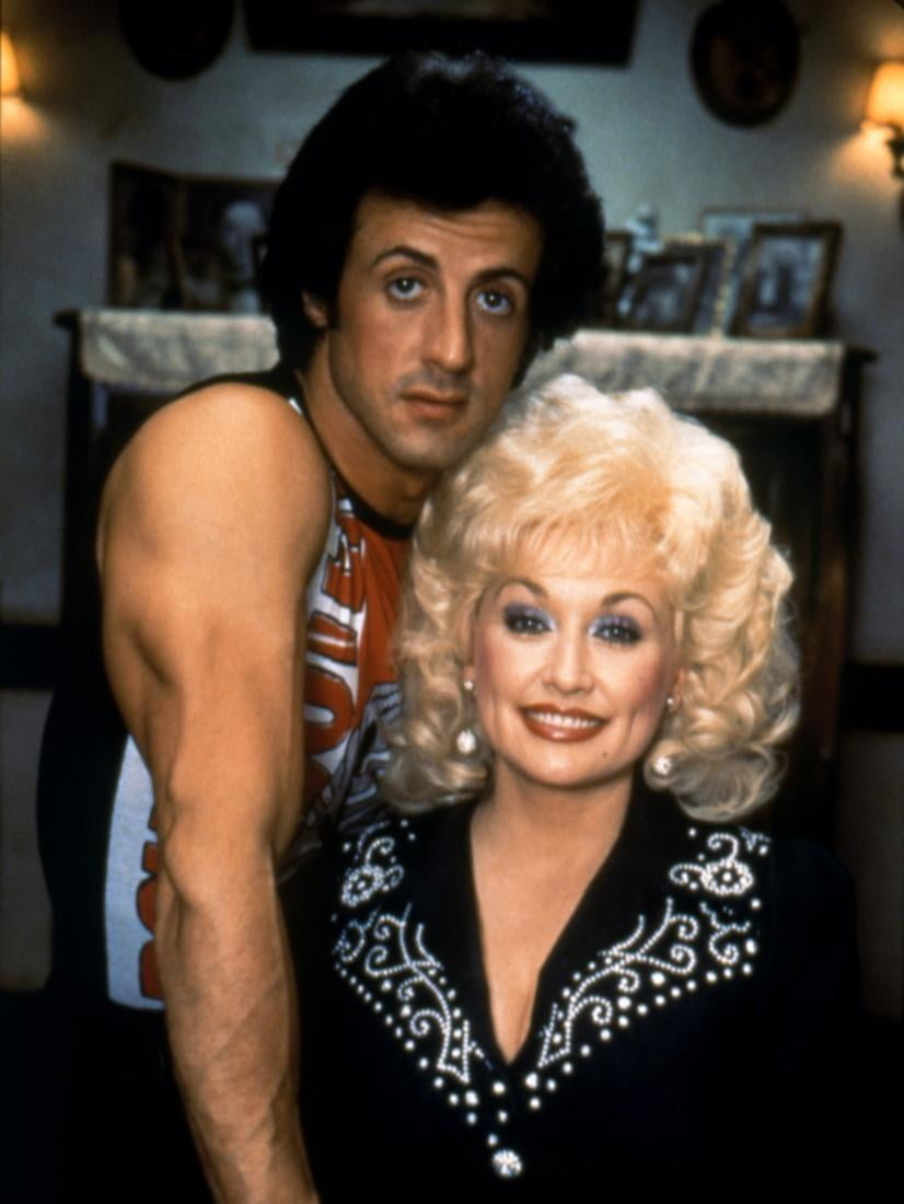 Sylvester Stallone and Dolly Parton RHINESTONE, 1984 directed by BOB