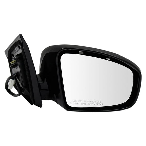 TRQ Mirror Power Heated Smooth Black Passenger Side RH for 09-13 Nissan Murano MRA06324