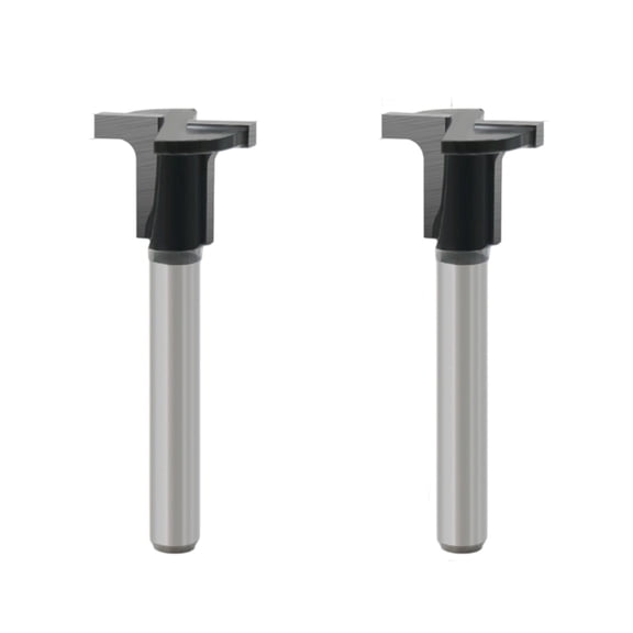 Carbides Tipped T Slot Router Bit 1/4Inch/6mm Shank 20mm Blade For Keyhole Slots Woodworking Automatic Handheld Routers