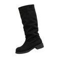 thumbnail image 2 of Womens Casual Winter Knee High Boots Low Heel Suede Sleeve Comfortable Versatile Shoes Low Heel Fall Slouchy Winter Boots, 2 of 6