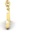 thumbnail image 3 of SuperJeweler M Initial Necklace In Heavy 14 Karat Yellow Gold With Free 18 Inch Cable Chain, For Women, 3 of 6