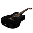 thumbnail image 3 of Joymusic Guitarra acústica negra para principiantes de 38 pulgadas, paquete con correa con soporte para púas, afinador digital, juego de cuerdas, cejilla, paño de limpieza, 6 púas, funda para conciert, 3 of 5