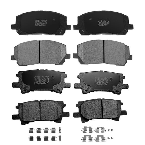 Set of 8 Front-Rear Ceramic Brake Pad Kit For 2004-2007 Toyota Highlander