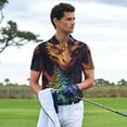 thumbnail image 3 of Wukai Whimsical Dragon Color Cool Men’s Polo Shirts Sleeve,Camisas Polo Para Hombre,True Classic Tees Men-Medium, 3 of 6
