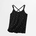 thumbnail image 5 of Nilvkv Cute Shirts for Girls, Girls Tank Tops, Kids Bow Detail Crisscross Strap Lace Trim Cami Top Layer Black 10-11 Years, 5 of 5