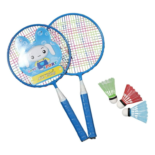 Raqueta de bádminton para niños perfecl con 3 volantes y mango suave