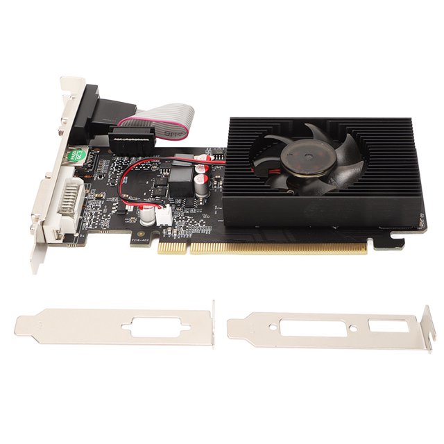 Graphics Card, Support VGA DVI GT220 1GB DDR3 PC Graphics Card HD Multimedia Interface Quiet Operation Support DirectX 10.1 With 2 Bracket For Desktop Computer