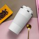 thumbnail image 2 of Taza de viaje de acero inoxidable con aislamiento al vacío para bebidas frías y calientes - Blanca - 510 ml, 2 of 4