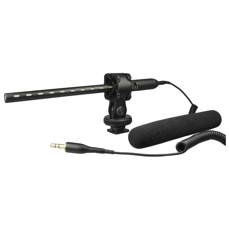 Wasabi Power Microphone MIC-120 Mini Condenser Shotgun for DSLR Cameras, Camcorders