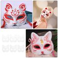 thumbnail image 5 of 6 uds máscaras de animales blancas DIY sin pintar máscara en blanco zorro gato blanco máscaras de papel DIY, 5 of 5