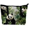 thumbnail image 2 of Panda Canvas Leather Mix Hand-Held Tote Bag Twill Sponge Jeanette 30x10.5x39cm/11.8x4.1x15.4in, 2 of 5