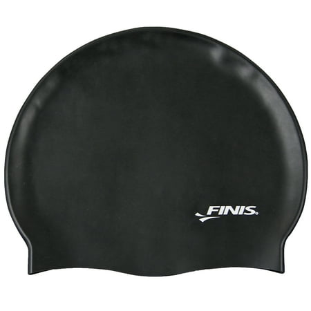 FINIS Silicone Adult Swim Cap In Black, One Size