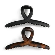 Kitsch Large Hair Clips for Adult, Black, 2 Ct
