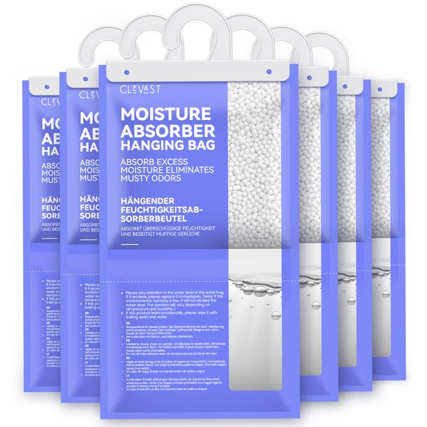 Bolsas absorbentes de humedad CLEVAST, 6 unidades, 432 ml cada una