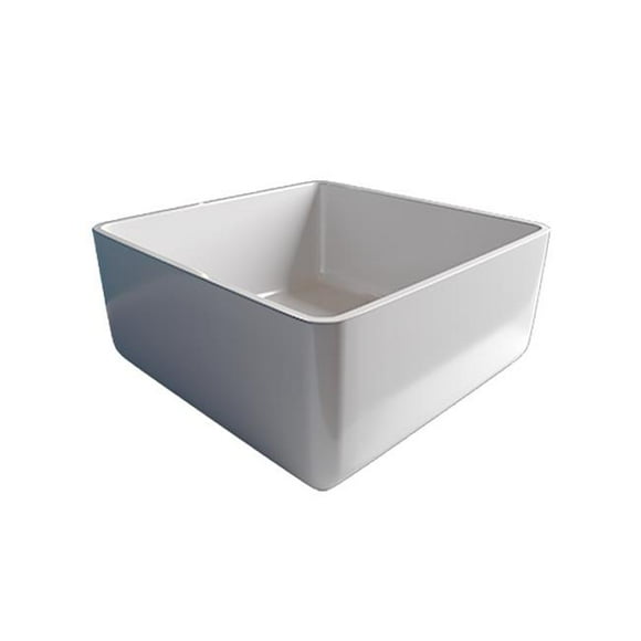Cambridge Plumbing ES-SVS16 Évier Carré Composite Minéral 16 Pouces