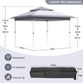 thumbnail image 2 of LAZY BUDDY 12'x12' Pop up Canopy Tent, Instant Outdoor Canopy Ez Set-up Pop up Tent Gazebo for Camping, Picnic, with Wheeled Bag, 2 of 11