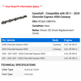 thumbnail image 2 of Camshaft - Compatible with 2011 - 2020 Chevy Express 4500 Cutaway 2012 2013 2014 2015 2016 2017 2018 2019, 2 of 2