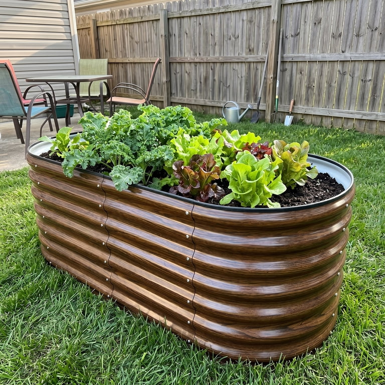 SnugNiture 4x2ft Raised Garden Bed, Galvanized Metal (2-Pack) photo 5