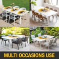 thumbnail image 5 of Yellow Sunflower Table Cloths for 4 Foot Rectangle Tables, Floral Rustic White Quotes Patio Waterproof Elastic Fitted Tablecloths, Washable Rectangular Table Cover for Camping, 5 of 8