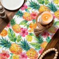 thumbnail image 3 of Summer Pineapple Table Runner 36 Inches, Tropical Fruits Lemon Watercolor Bed Runner Dresser Scarves Tabletop for Indoor Outdoor Parties/Ceremony/Banquet, 13"x 36", 3 of 9