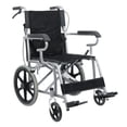 thumbnail image 1 of Silla de Ruedas de Traslado Ligera Plegable con Freno 4x4 negro, 1 of 10