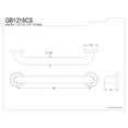 thumbnail image 3 of Kingston Brass GB1216CS Made To Match 16-Inch x 1-1/2-Inch O.D. Stainless Steel Grab Bar in Brushed, 3 of 6