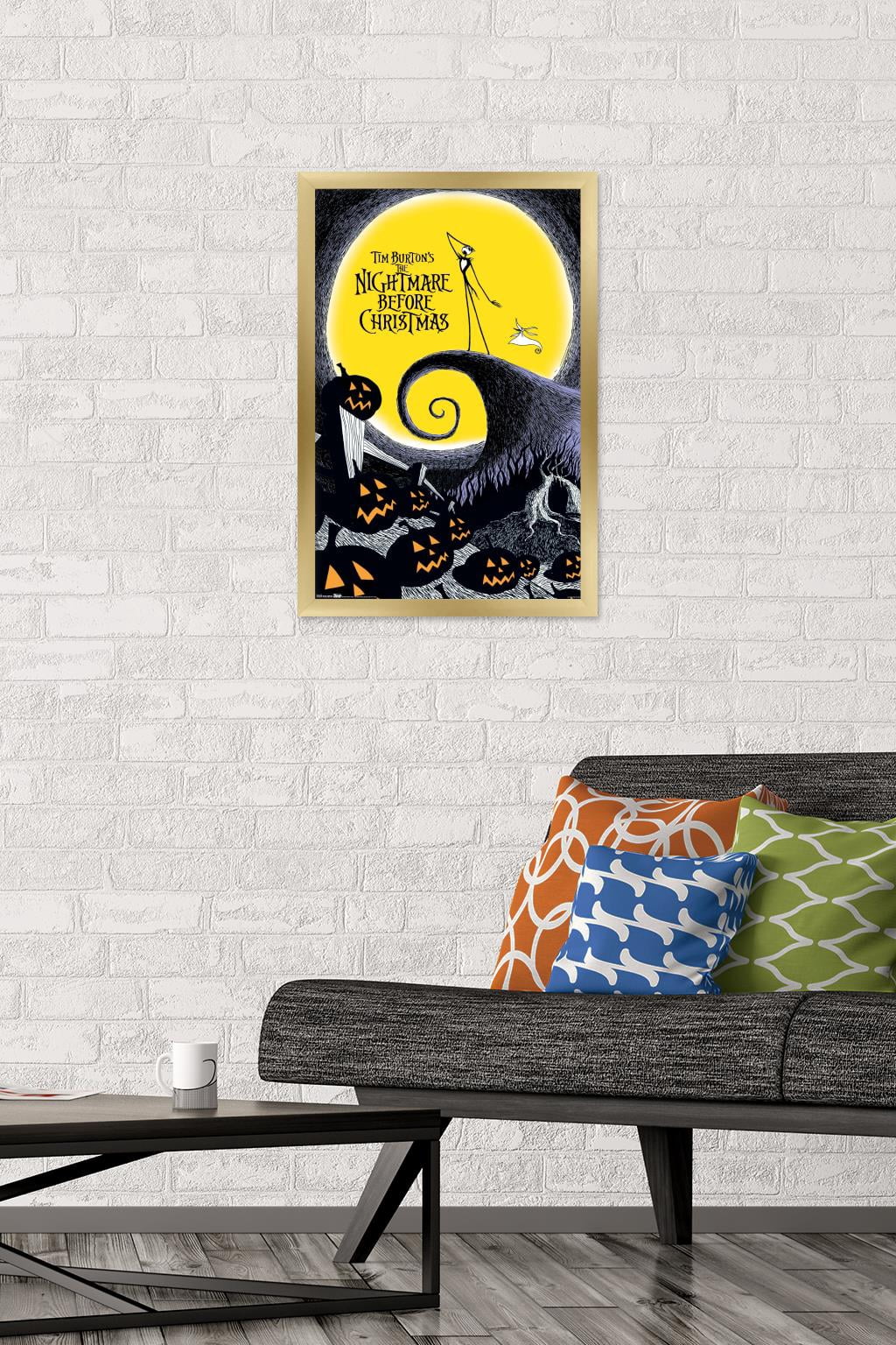 Disney Tim Burton's The Nightmare Before Christmas Wall Poster, 14.725" x 22.375" Framed