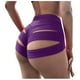 thumbnail image 1 of Pantalones cortos de color liso para mujer: pantalones cortos de poliéster con corte tipo knicker, cintura alta, diseño liso. Baile/entrenamiento/ropa informal., 1 of 3