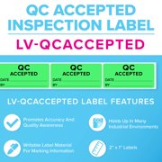 Quality Control Accepted Labels 2 x 1