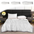 thumbnail image 7 of Satin Summer Quilt, Air Conditioning Comforter, Washable Thin Double Sided Quilt for Two Person, White Polyester Lightweight Bedding, 7 of 7