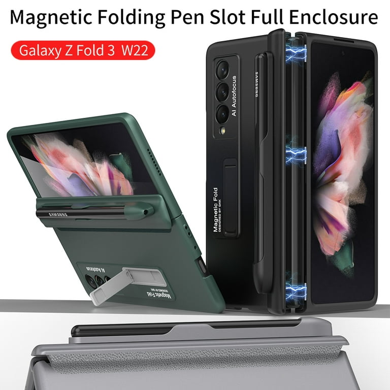 Galaxy - Galaxy Z Fold3 Flip Cover with Pen リーダー Galaxy Z Fold 3 Case with Pen Holder, Dteck Samsung Fold 3