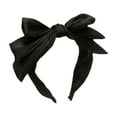 thumbnail image 1 of Diadema con lazo jinwen tocado de moda banda para el cabello ancha Negro, 1 of 7
