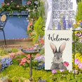 thumbnail image 4 of Banderas de jardín de bienvenida de Pascua para exteriores, bandera de jardín de conejo de primavera de 30 x 45 cm de doble cara, banderas de jardín navideñas de tulipán y conejito, 4 of 8