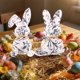 thumbnail image 4 of Decoraciones de Fiesta Azules Y Blancos Serie de Porcelana Azul Y Blanco Conejos de Tela Ornamentos Conejos de Pascua Suministros de Diseño de Fiesta de Vacaciones Decoraciones de Pascua para el Hogar, 4 of 6