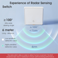 thumbnail image 3 of Interruptor de Luz Inteligente Tuya ZigBee 3.0 con Sensor de Alarma de Detección de Movimiento Humano y Radar de 6 M. Sin/Requiere Cable Neutro, Color ., 3 of 5