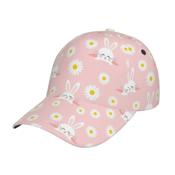 Fotbe Rabbit Sunflower Gorro Clásico de Béisbol, Gorra Ajustable con Broche Snapback, Gorro de Exterior de Algodón Suave