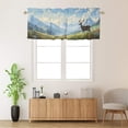 thumbnail image 2 of Deer Forest Window Curtains Valances Rustic Wild Animal Deer Elk Moose Tree Forest Hunting Camping Vintage Farmhouse Privacy Window Valances for Living Room Kitchen 54 by 18 in, 1 Panel, 2 of 6