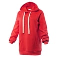 thumbnail image 2 of A2Y Women's Oversized Loose Fit Longline Long Sleeve Pockets Hoodie Sweatshirts Ruby XL, 2 of 6