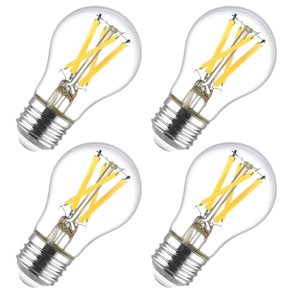 LUXRITE A15 Edison LED Bulb, 8.5W=60W, Dimmable, 4000K, 750 Lumens, Enclosed Fixture Rated, E26 Base, UL Listed 4 Pack