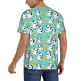 thumbnail image 2 of Hirioo Panda Bathing for Men's Baseball T-shirt Shirts Short Sleeve Casual Summer Button Stretch T Shirts,Size S-4XL-X-Large, 2 of 7