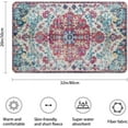 thumbnail image 3 of Bohemian Vintage Bathroom Rug Non-Slip Soft Bath Rug Machine Washable Oriental Persian Bathroom Mat Traditional Farmhouse Floral Floor Mat for Bathtub Shower Entrance, 20'''' x 32'''', 3 of 6