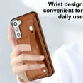 thumbnail image 5 of Allytech Slim Case for Samsung Galaxy S24 Plus with Portable Wristband & Card Slots, Premium PU Leather Kickstand Shockproof Drop Protection Anti-Scratch Case for Women Men - Brown, 5 of 6